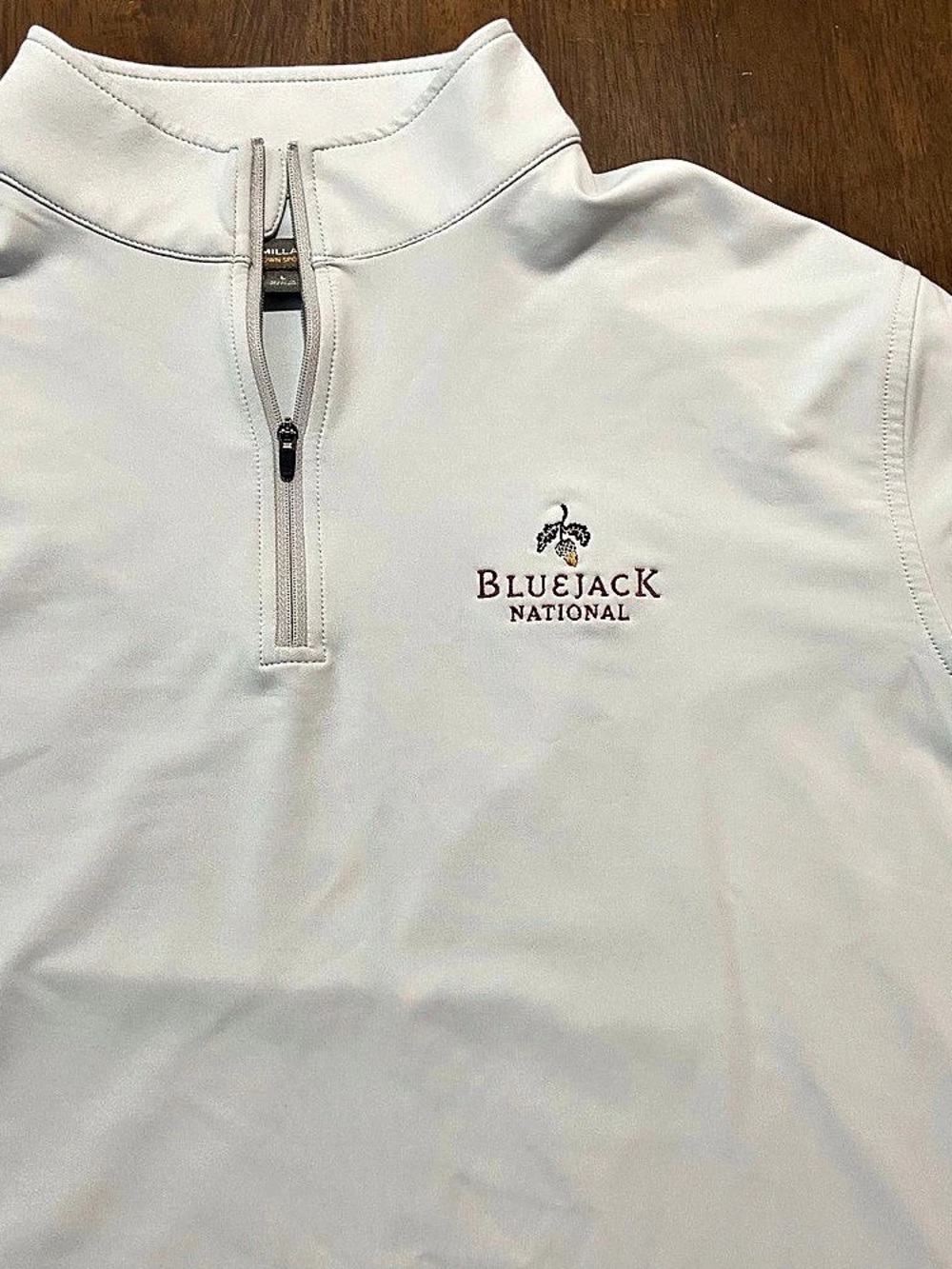 Peter Millar Crown Sport Quarter Zip Pullover Mens L Perth Light Bluejack Golf